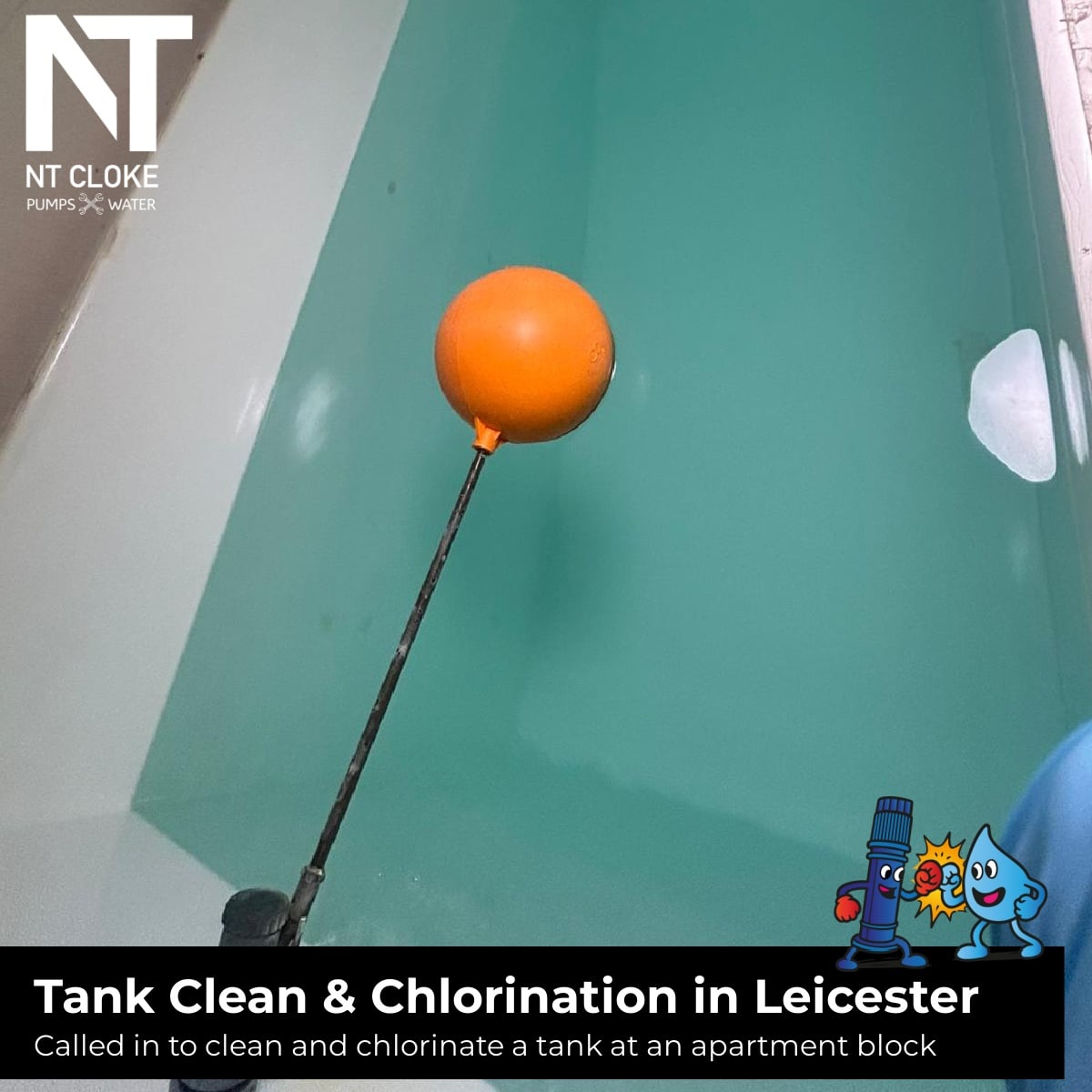 Tank-Clean-and-Chlorination-in-Leicester NT Cloke Pumps and Water