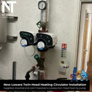 New Lowara Twin Head Heating Circular Installation NT Cloke Pumps & Water