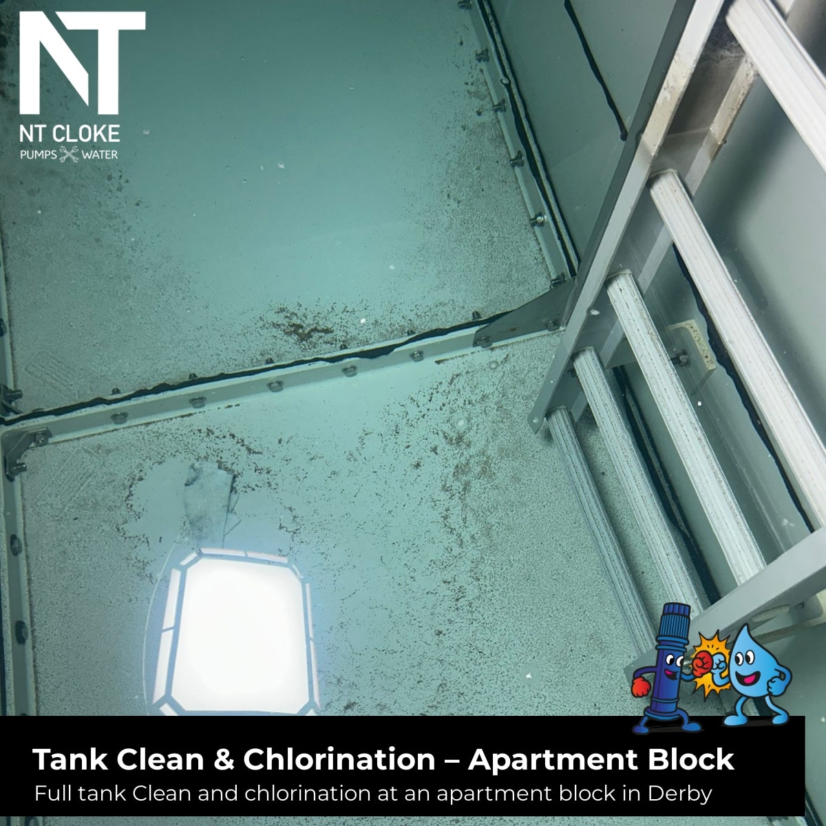 Tank Clean and Chlorination Apartment Block Derby NT Cloke Pumps & Water