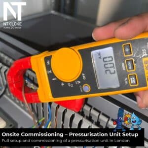 Onsite Commissioning Pressurisation Unit Set Up NT Cloke Pumps and Water UK