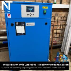 Pressurisation Unit Upgrades Ready for Heating sean NT Cloke Pumps and Water UK