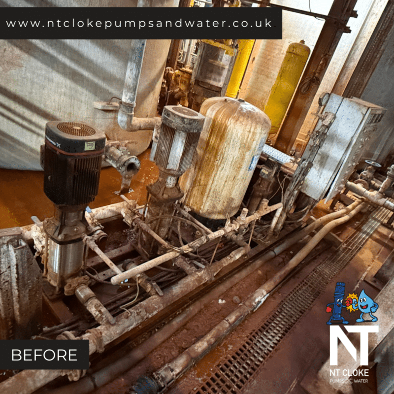 Booster Set Upgrade – Severn Trent Process System Protected NT Cloke Pumps and Water