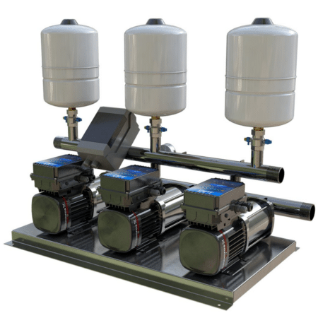 Triple Variable Speed Booster Set 10-3 – 375L/Min @ 4.5 Bar (Grundfos Pumps)