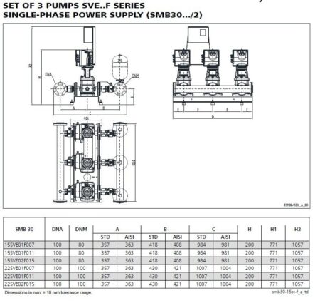 Lowara SMB30 22SVE01F011 Booster Set 240V