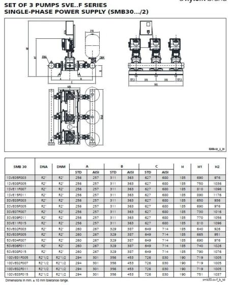 Lowara SMB30 5SVE02F003 Booster Set 240V
