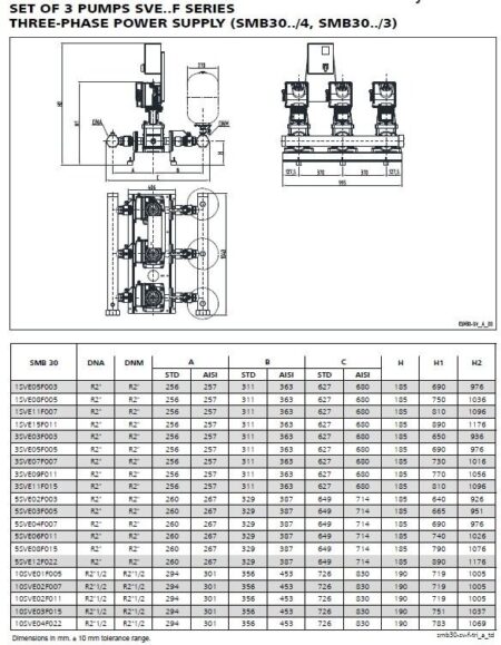 Lowara SMB30 5SVE03F005 Booster Set 415V