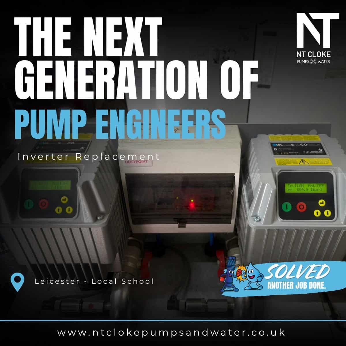 School Booster Set Inverter Replacement in Leicester | Apprentice Engineering Success | NT Cloke Pumps & Water
